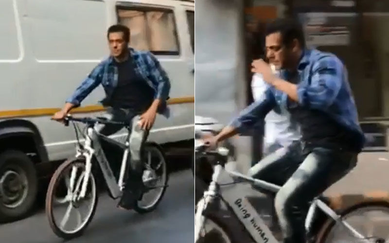 Just A Cool Video Of Salman Khan Cycling On The Streets Of Bandra This Morning; No Big Deal