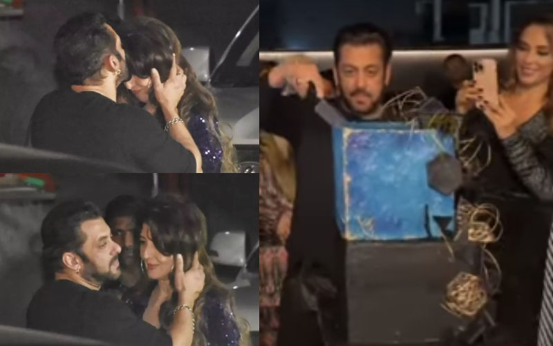 Salman Khan Kisses Ex Sangeeta Bijlani On The Forehead, Cuts His Cake In Comical Way- Check Out Pictures And Videos From Bhai's 57th Birthday Bash