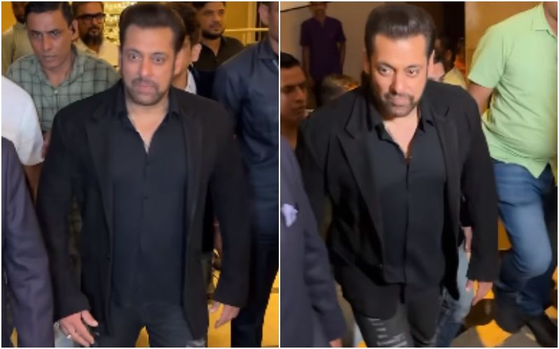 Salman Khan Charms Netizens With His All Black Outfit For An Event In Mumbai; Fans Say, ‘No One Can Match His Swag Level’- WATCH