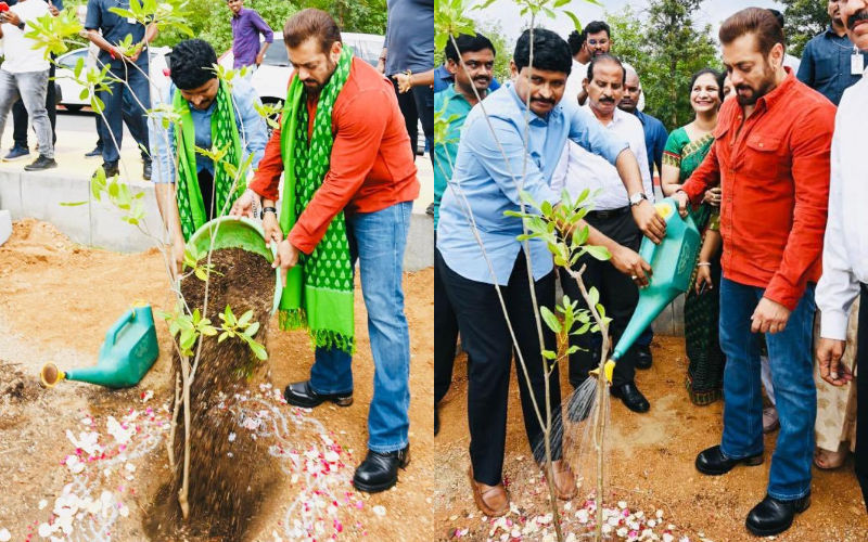 Salman Khan Plants Saplings As He Accepts Green India Challenge; Fan Requests, ‘Please Do Something For Stray Animals Dying Of Hunger’