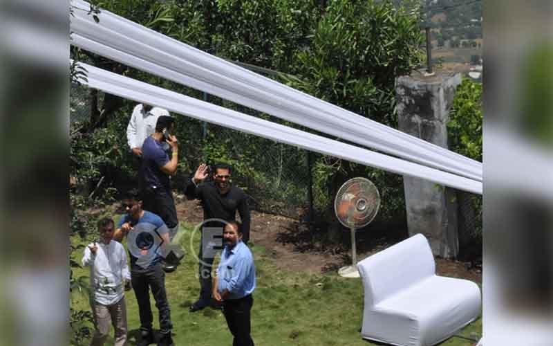 Salman Relaxes In An Apple Orchard