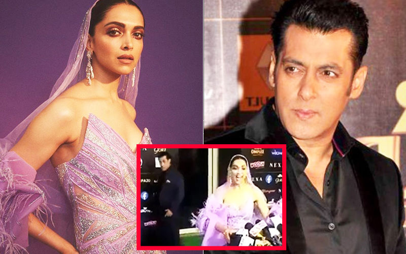IIFA Awards 2019: That ROFL Moment When Salman Khan Looked Amused With The Sheer Space Deepika Padukone's Elaborate Gown Took Up