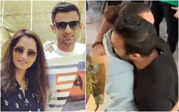 Amid Divorce Rumours, Shoaib Malik Throws A Surprise Party For Wife Sania Mirza; Latter Hugs Him Tightly As She Returns Home After Her Last Game- WATCH 