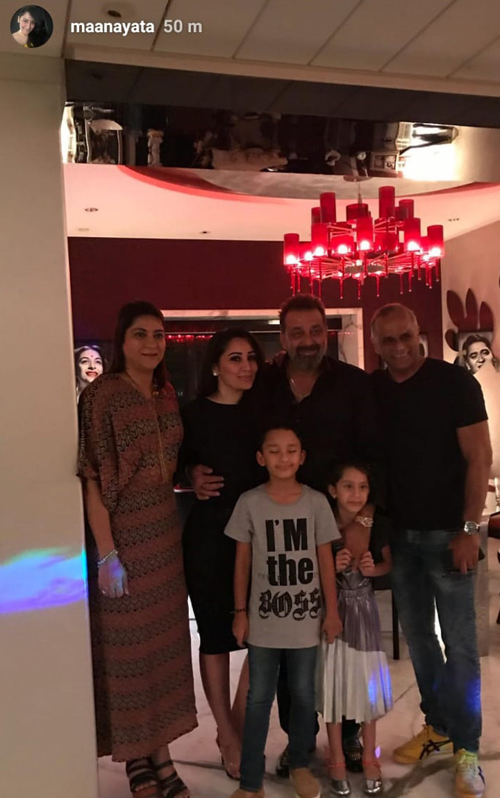 sanjay dutt celebrates his birthday with friends and family