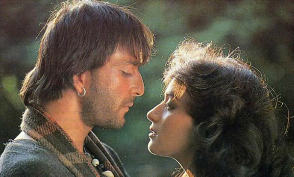 sanjay dutt and madhuri dixit in a still from one of their films