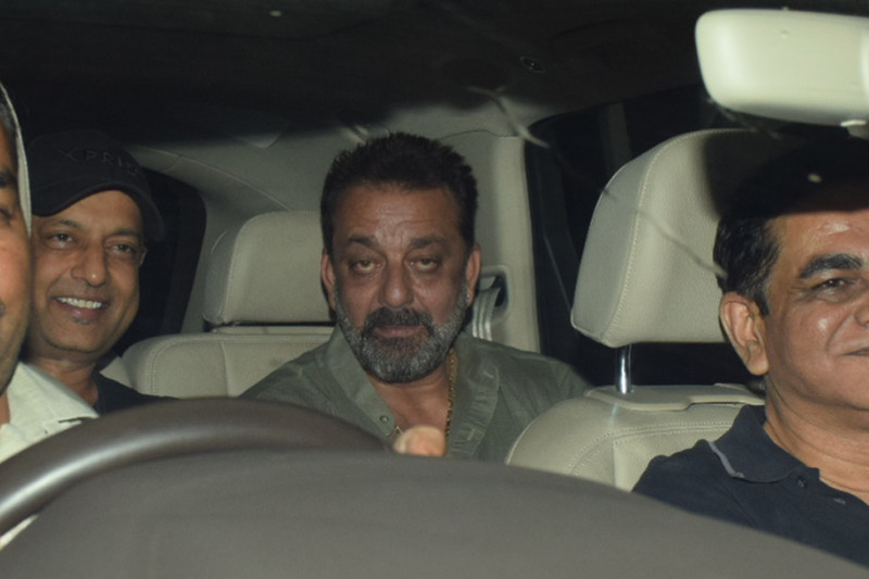 sanjay dutt snapped at sanju screening sanjay dutt snapped at sanju screening