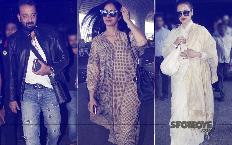 Sanjay Dutt, Sridevi, Rekha, And Many More At The Airport