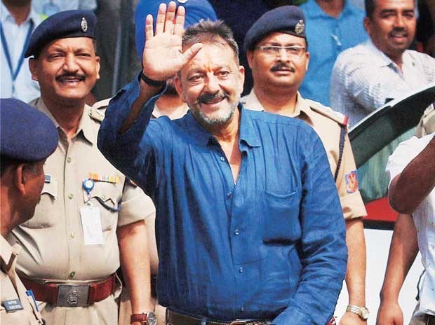 sanjay dutt when he was released from jail