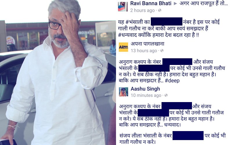SHAME! Karni Sena Makes Bhansali’s Mobile Number PUBLIC, PROVOKES ‘Deshbhakts’ With Nasty Messages