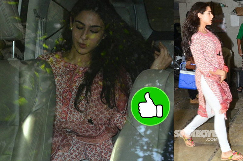 sara ali khan snapped in indian avatar