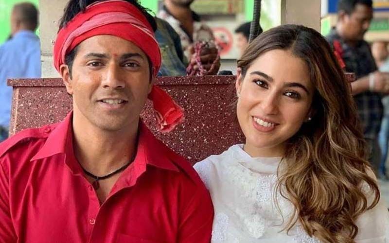Coolie No 1: Sara Ali Khan Looks Pretty In Pink; Poses With Her ‘Hero No 1’ Varun Dhawan As They Kickstart Promotions For The Film