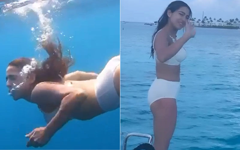 Sara Ali Khan Wears A White Bikini, Channels Her Inner ‘Jalpari’; Takes Maldives By Storm- Video