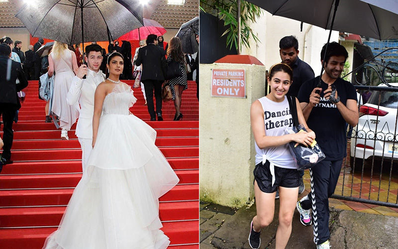 Kartik Aaryan Follows Nick Jonas' Footsteps; Holds An Umbrella For His Leading Lady Sara Ali Khan