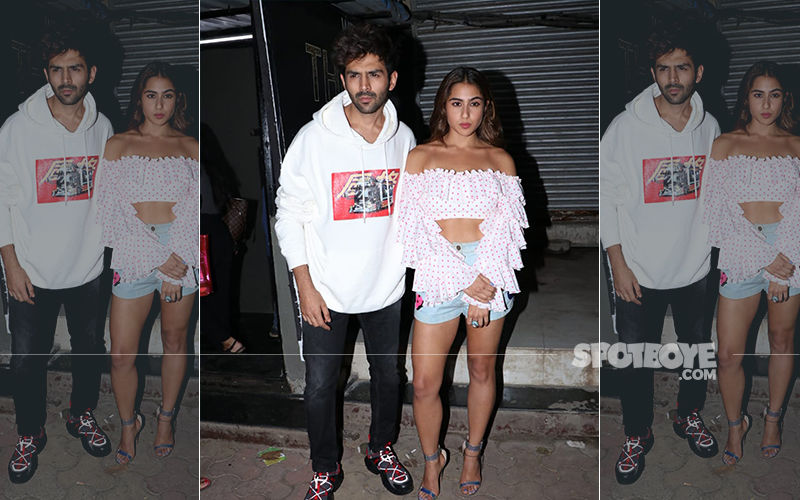 Rumoured Exes Sara Ali Khan And Kartik Aaryan Twin In White As They Chill Together In The City - PICS