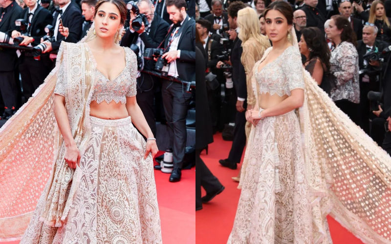 Cannes 2023: Sara Ali Khan MOCKED For Wearing Lehenga At Film Festival; Netizen Says ‘Disaster, This Her First Appearance At Cannes Not Bhaiyas Engagement’