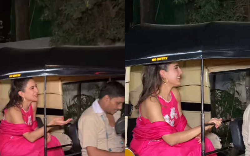 Sara Ali Khan Takes Auto Rickshaw To Reach Home After Her Car Did Not Turn Up; Actress Jokes With Paps, ‘Rickshaw Ke Paise Kon Dega’-See VIDEO