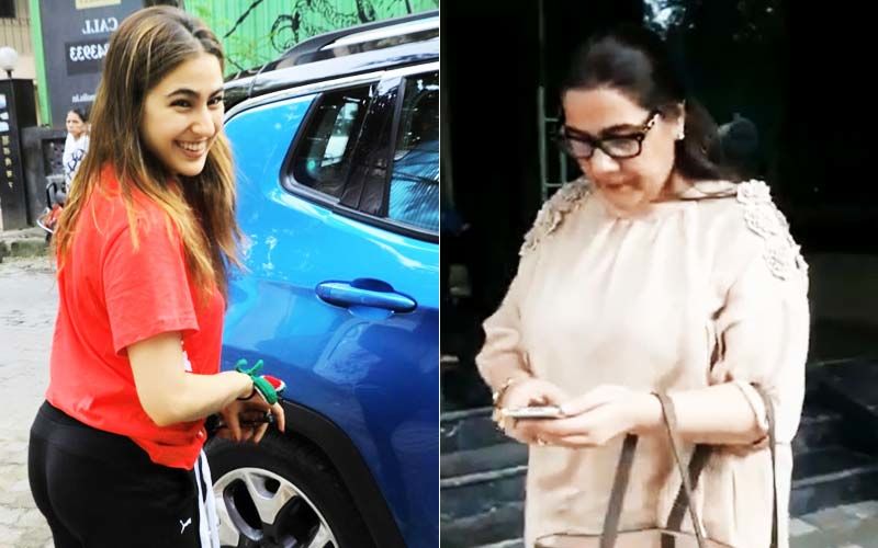 Mommy Amrita Singh Gets Ignored By The Paparazzi As They Rush To Click Sara Ali Khan Instead-VIDEO