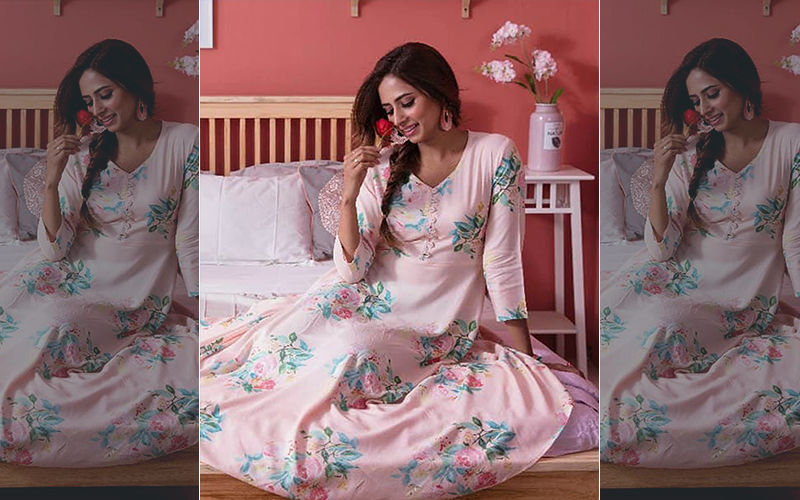 Sargun Mehta Is Slaying In This Pink Floral Print Maxi Dress