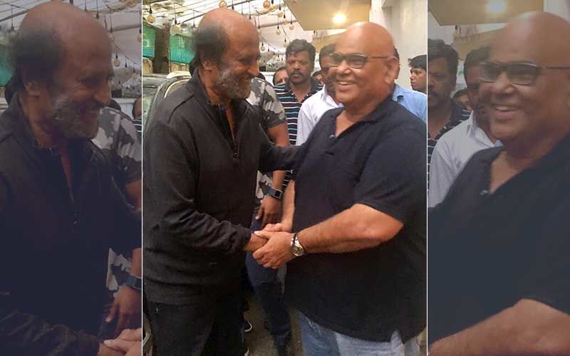 Rajinikanth Bumps Into Satish Kaushik In Mumbai, Latter Calls This Meeting A 'Cherishing Moment With Great Human Being'