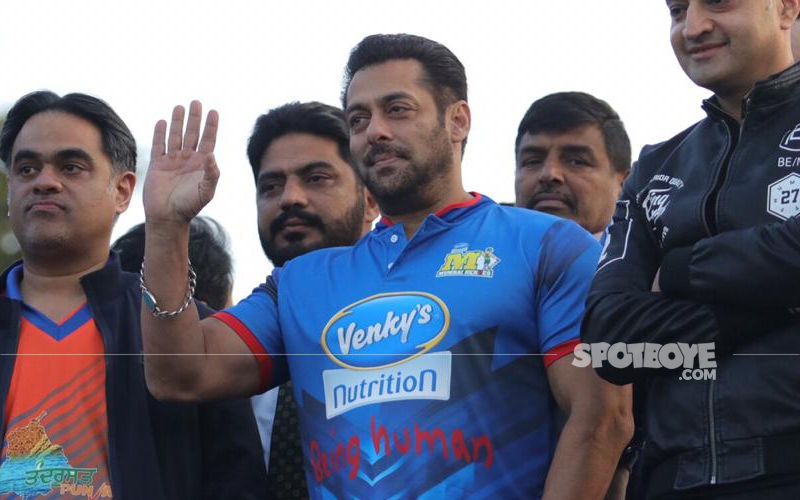 Salman Khan Snapped At Celebrity Cricket League 8 Match; Cheers For Sohail Khan’s Team Mumbai Heroes