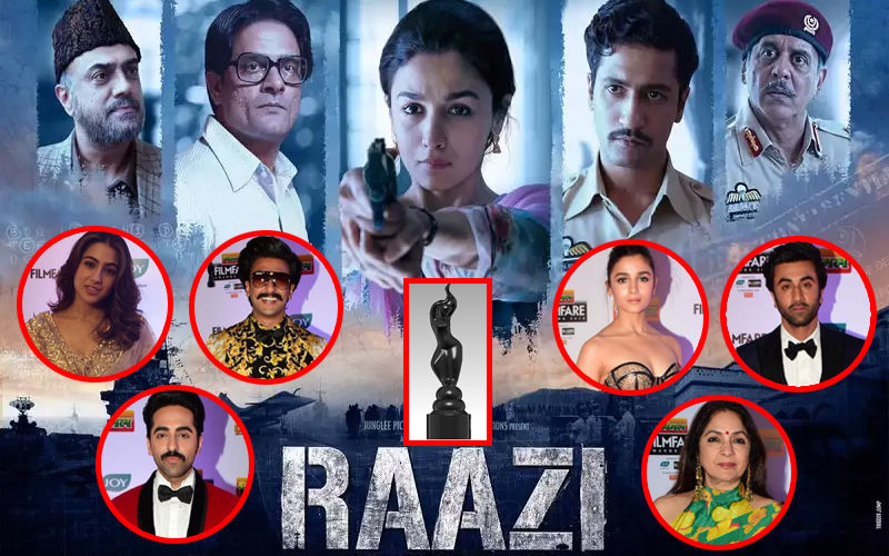 64TH Filmfare Awards 2019: Raazi Wins Best Film Award! Ranveer Singh, Ayushmann Khurranna, Neena Gupta, Ranbir Kapoor, Alia Bhatt Win Big!