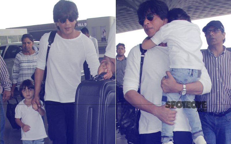 Shah Rukh Khan, AbRam & Aryan MISS Their Flight To Kolkata