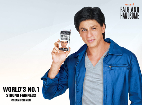 shah rukh khan endorsing fairness cream ad