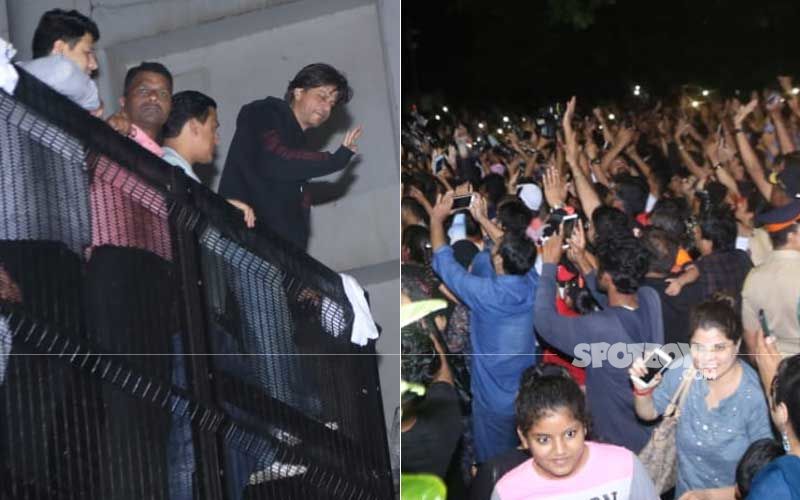 Shah Rukh Khan Birthday: Midnight Celebrations At Mannat As SRK Turns 54; Fans Brave Mumbai Rains As The Actor Greets Them - VIDEO