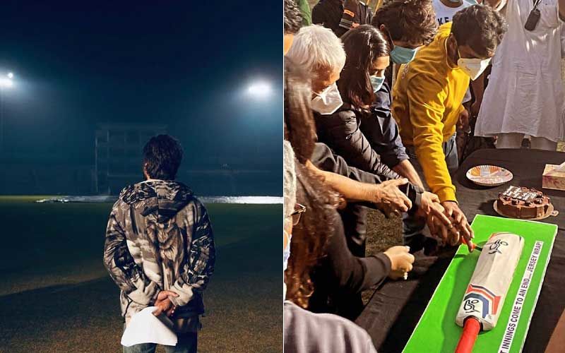 Jersey: Shahid Kapoor Announces Wrap; Team Celebrates With A Huge ‘Cricket Bat’ Shaped Cake – PICS Inside