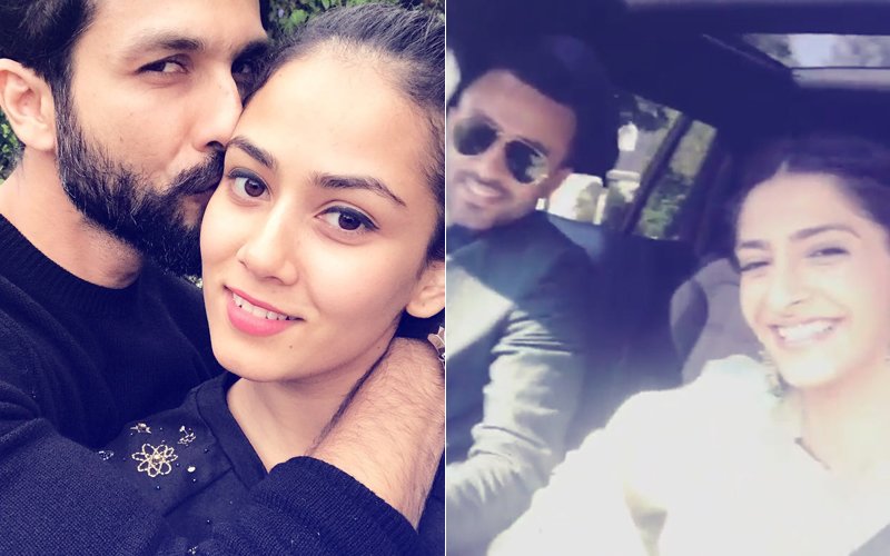 LOVE IS IN THE AIR: Shahid Kapoor Kisses Mira Rajput, Sonam Kapoor-Anand Ahuja Set Out For A Drive