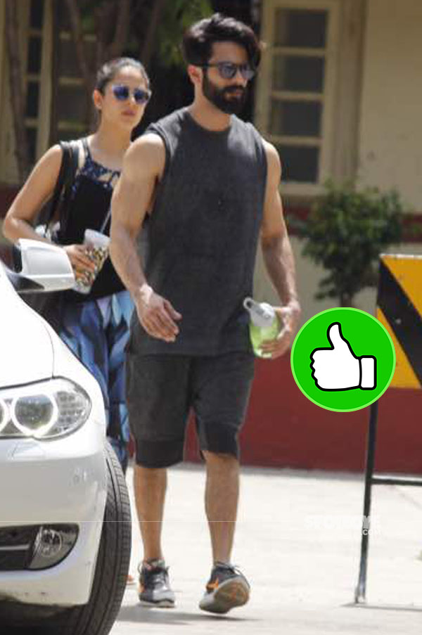 shahid kapoor snapped post gyming