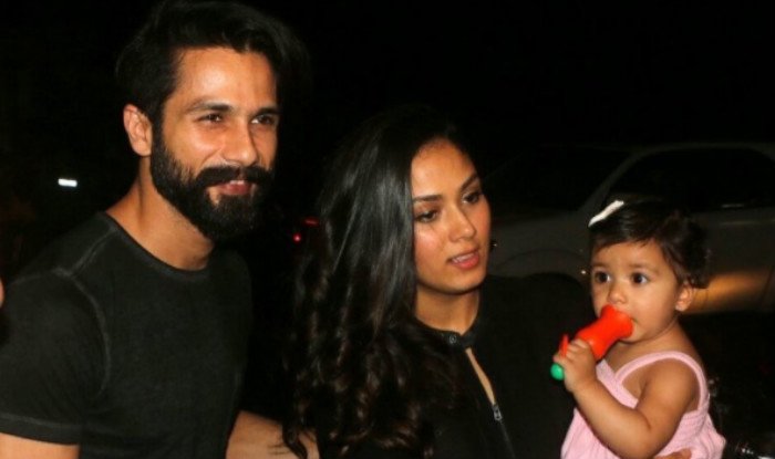 shahid kapoor with wife mira and baby misha