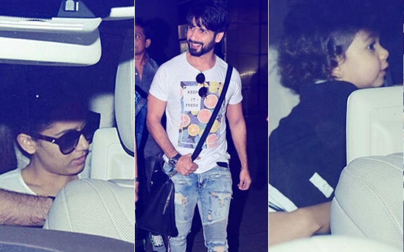 PICS: Mira Rajput & Misha Come To Pick-Up Shahid Kapoor From The Airport
