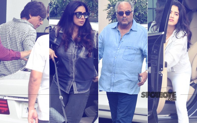 Shah Rukh, Sridevi, Boney Kapoor, Shahid Kapoor & Jhanvi Kapoor Leave For The Inauguration Of IFFI
