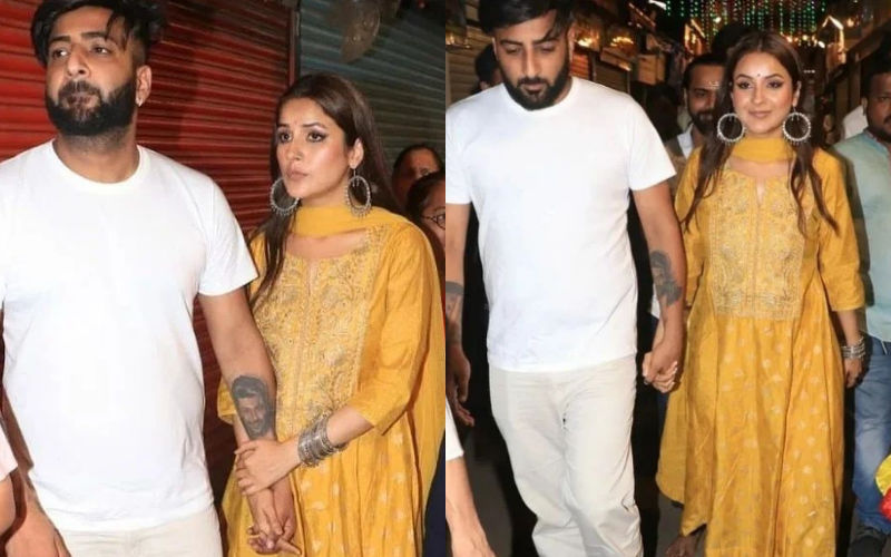 Shehnaaz Gill Visits Lalbaugcha Raja With Brother Shehbaz Badesha, Fans Get Emotional As They Spot Sidharth Shukla's Tattoo On His Arm-See PICS