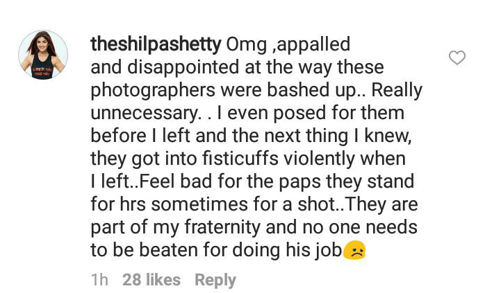 shilpa shetty reply on instagram