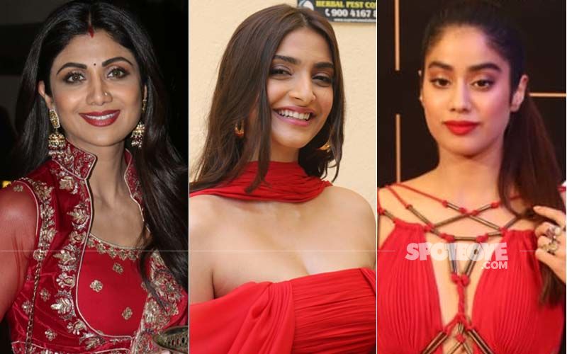 Week’s Trending Colour Obsession- RED! Shilpa Shetty, Sonam Kapoor And Janhvi Kapoor Glow In Different Tones Of Red
