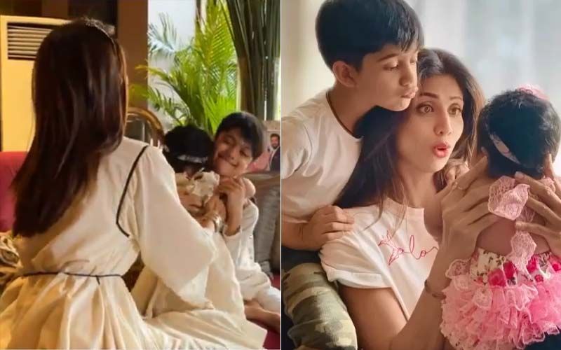 Shilpa Shetty’s Kids Viaan And Samisha Celebrate Their First Bhai Dooj; Actress Says ‘My Little Boy’s Dream For A Li’l Sister Has Come True’-VIDEO