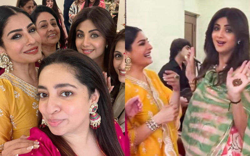 INSIDE Shilpa Shetty And Raveena Tandon’s Karwa Chauth Celebrations, Actresses Get Goofy While Dancing Together; Internet REACTS-See Videos