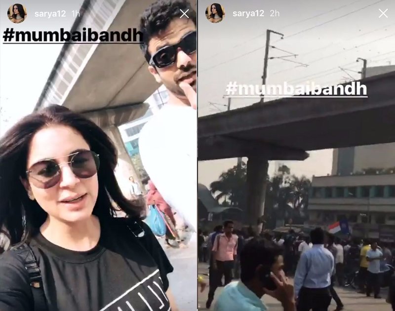 shraddha arya  s instagram status on the maharashtra band and protests in mumbai