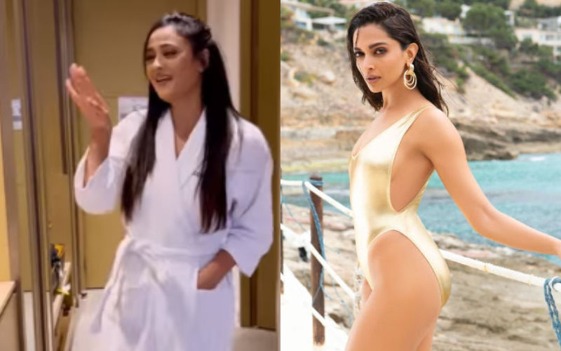 Shweta Tiwari Shows Off Sexy Dance Moves On ‘Besharam Rang’ In Robe; Fans Say ‘She Can Replace Deepika Padukone’-See VIDEO