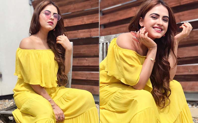 Simi Chahal Looks Stunning In A Yellow Off-Shoulder Maxi Dress-SEE PIC