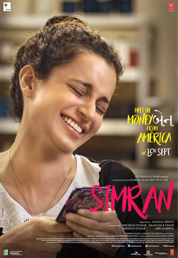 simran movie poster featuring kangana ranaut