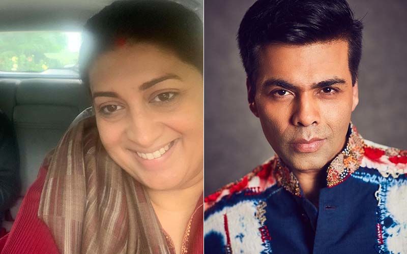 Smriti Irani Shares A TB Photo Of Karan Johar Smiling Instead Of Pouting; THIS Rare Photo Needs To Be Preserved