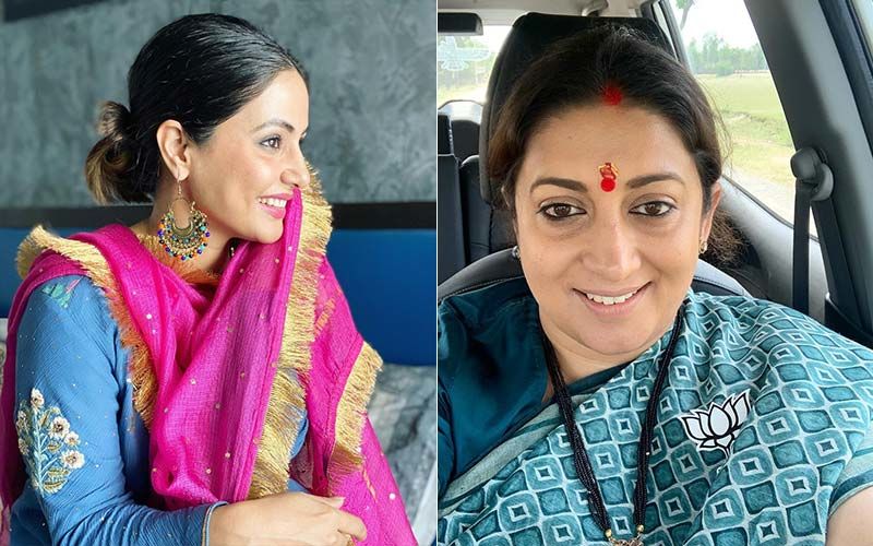 Hina Khan Cannot Contain Her Laughter As Smriti Irani Shares Viral Video Turning Kokilaben's Dialogues Into A Rap Song- WATCH