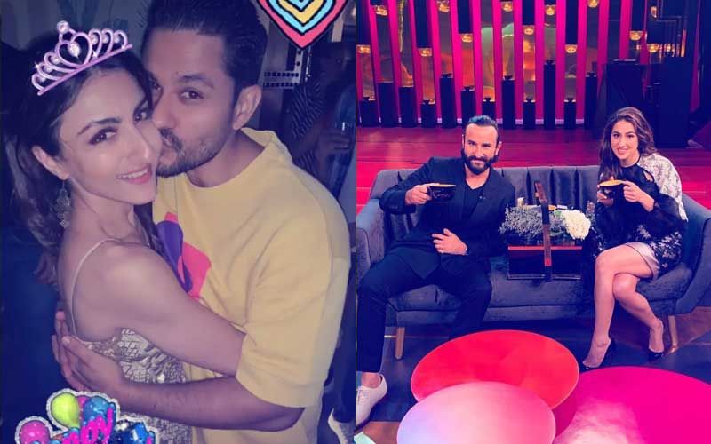 Soha Celebrates 40TH Birthday; Saif Sips Coffee With Daughter, Sara: Pataudi Siblings’ Candid Pics