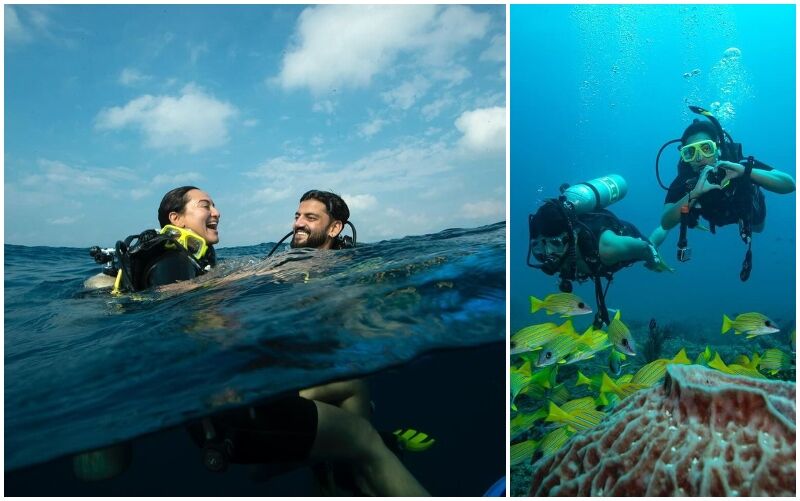 Sonakshi Sinha-Zaheer Iqbal Are Now Certifed Divers; Here Are Some Stills of the Celebrity Couple Diving Into The Ocean – SEE PICS