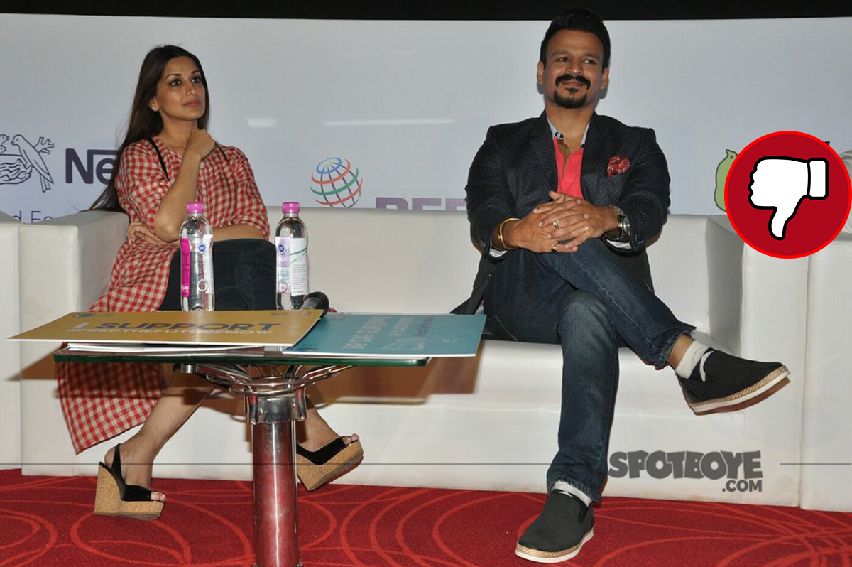 sonali bendre and vivek oberoi at an event