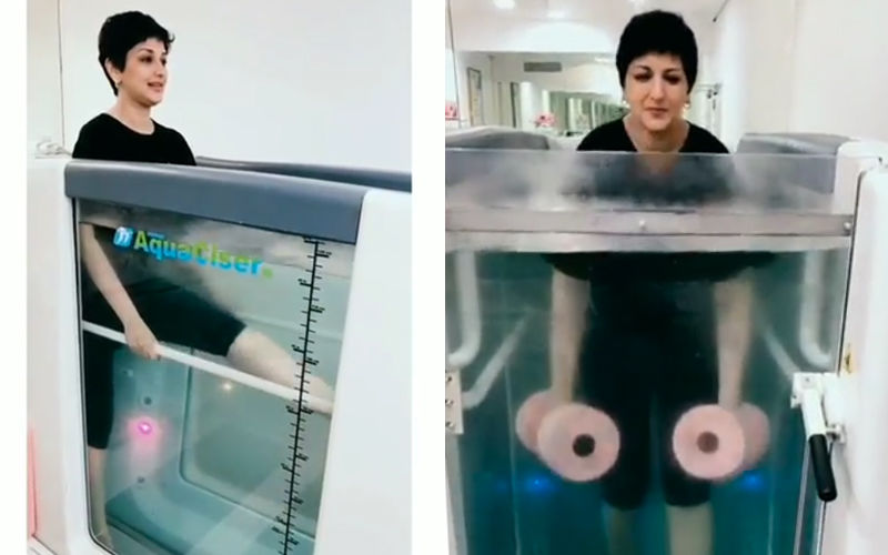 Sonali Bendre Introduces Us To Her New Workout Regime; The ‘Not-So-Easy’ Aqua Therapy Session- Watch Video