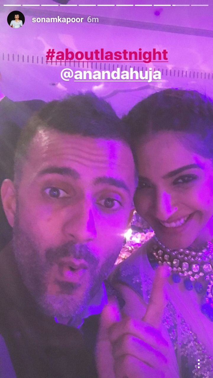 sonam kapoor and anand ahuja at the wedding